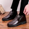 Fashion Men Boots Winter Warm Plus Velvet Non-slip Mens Ankle Boots Casual High Top Fur Boots for Male