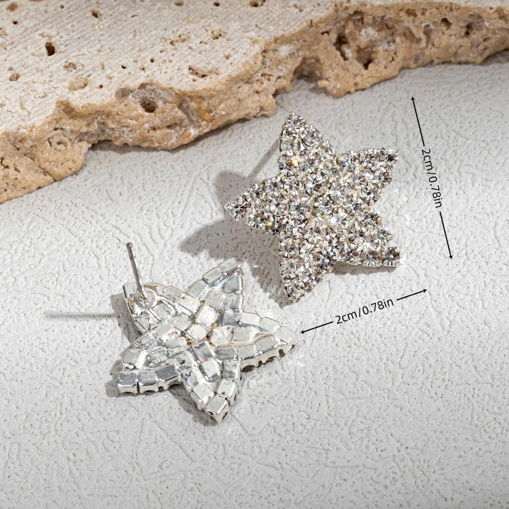 Sterne, übertriebenes Temperament, rundes Gesicht mit Diamanten, schlankmachende Mode, personalisierte Brautohrringe, Ohrringe, Ohrringe