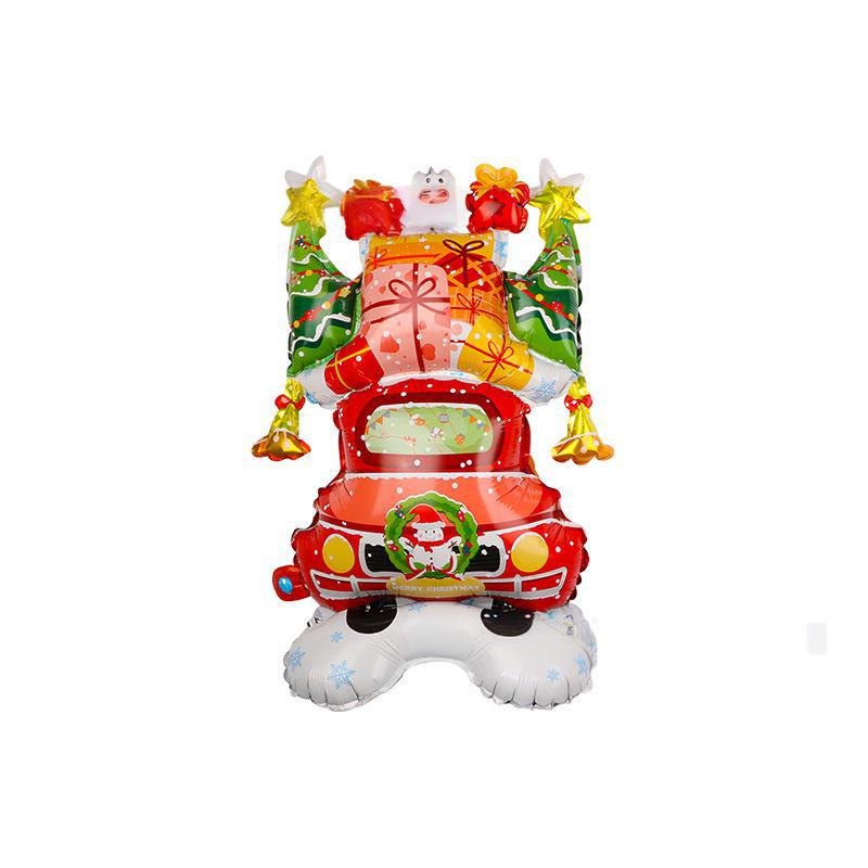 

Large Standing Construction Vehicle Summer Party Christmas Gift Halloween Skull Man Aluminum Film Balloon Decoration mini bottom seat Christmas gift car