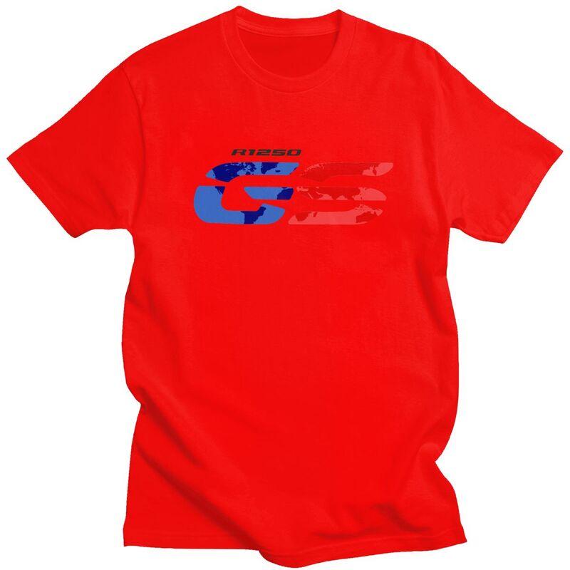 Custom Trendy GS Motorcycle Adventure T Shirt Men Short Sleeves Pure Cotton Tshirt Motorrad Biker Tees Fashion Tshirt