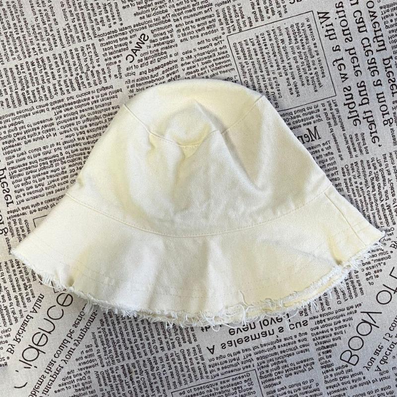 New sunscreen bucket hat rough edge bucket hat women's summer visor simple hat basin hat