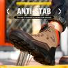 High Top Shoes Work Boots Steel Toe Shoes Puncture-Proof Safety Shoes Men Protection Boots Indestructible Shoes Tactical Boots