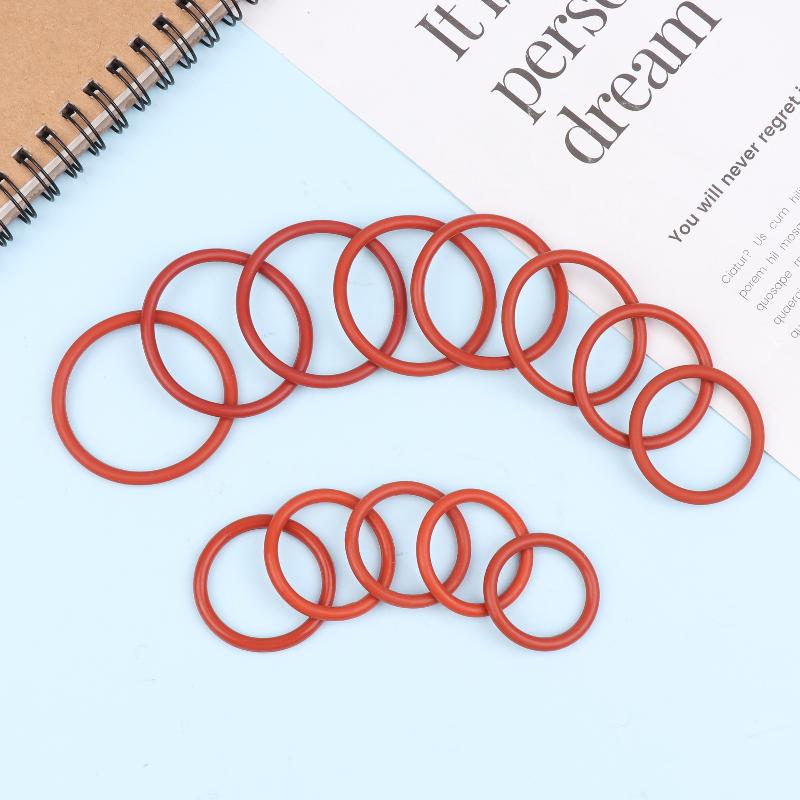 New 10PCS Silicone O RING For Coffee O-Ring VMQ Gasket Seal Thickness 4.3mm ORing Red Rubber 43.6*35*4.3 Mm
