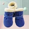 4Pcs/Lot Winter Thick Warm Dog Shoes Soft Plush Non-slip Waterproof Snow Boot Puppy Outdoor Walking Shoes Pet Accessories