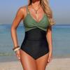 One Piece Swimsuit Women Bathing Suits Deep V-Neck Swimwear 2026 Ruched Monokinis