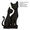 3D Printed Cat Figurine, 2 Cats Intertwining Sculpture, Modern Black Cat Statue for Home, Living Room, Office Desk, Shelf Decor