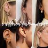 Gold Hoop Earrings Set for Women, 6 Pairs 14K Gold Plated Lightweight Hypoallergenic Chunky Open Twisted Hoops Earrings Pack Jewelry