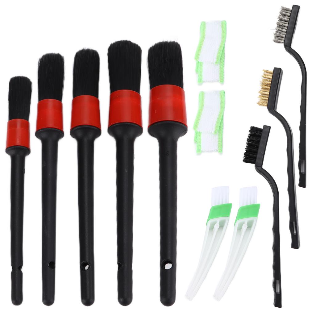 12pcs Car Detailing Brushes Auto Wheel Cleaning Tool Kit for Interior Exterior Dashboard Seat