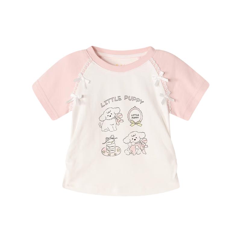 Deesha Girls 2026 Summer Fun Print Raglan Sleeve T-Shirt 120