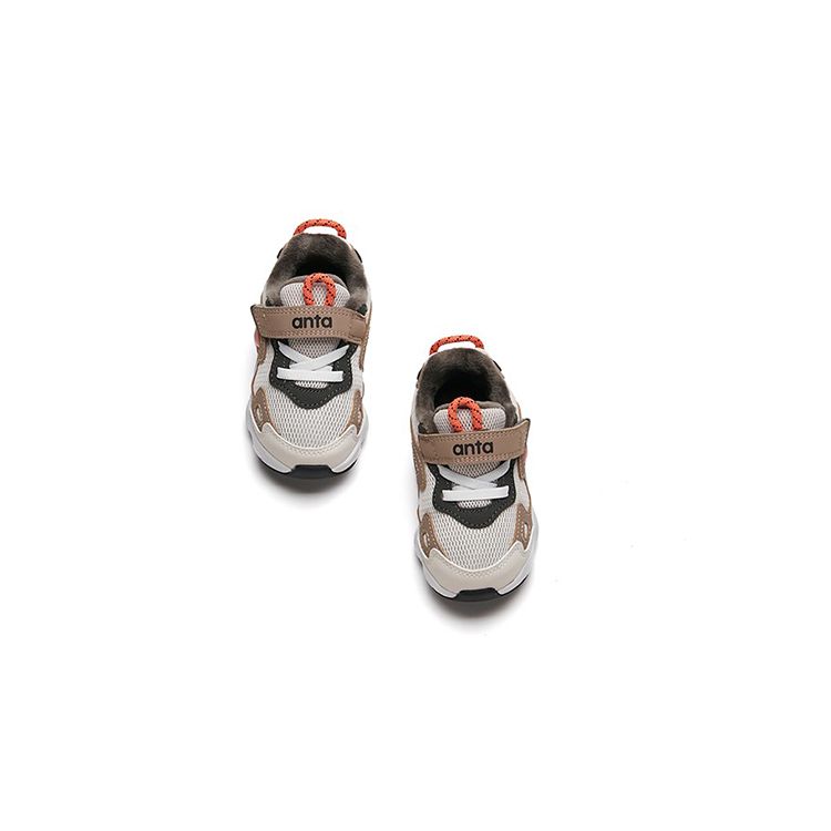 Anta Infant Fleece Lined Warm Sports Casual Shoes Baby Shoes Gray Green 312140056A-3