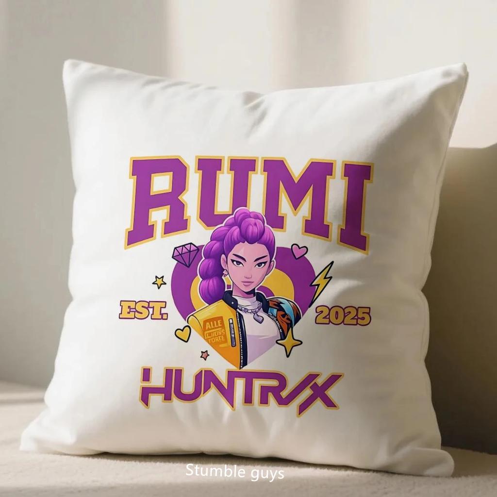 Anime Demon Hunters 45X45cm Pillowcase Kpop Sofa Cushion Cover Decorative