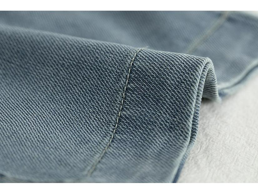 Lyocell 49.6% Super Soft Elastic Waist Denim Curved Leg Floor-Length Banana Pants - Spring Collection