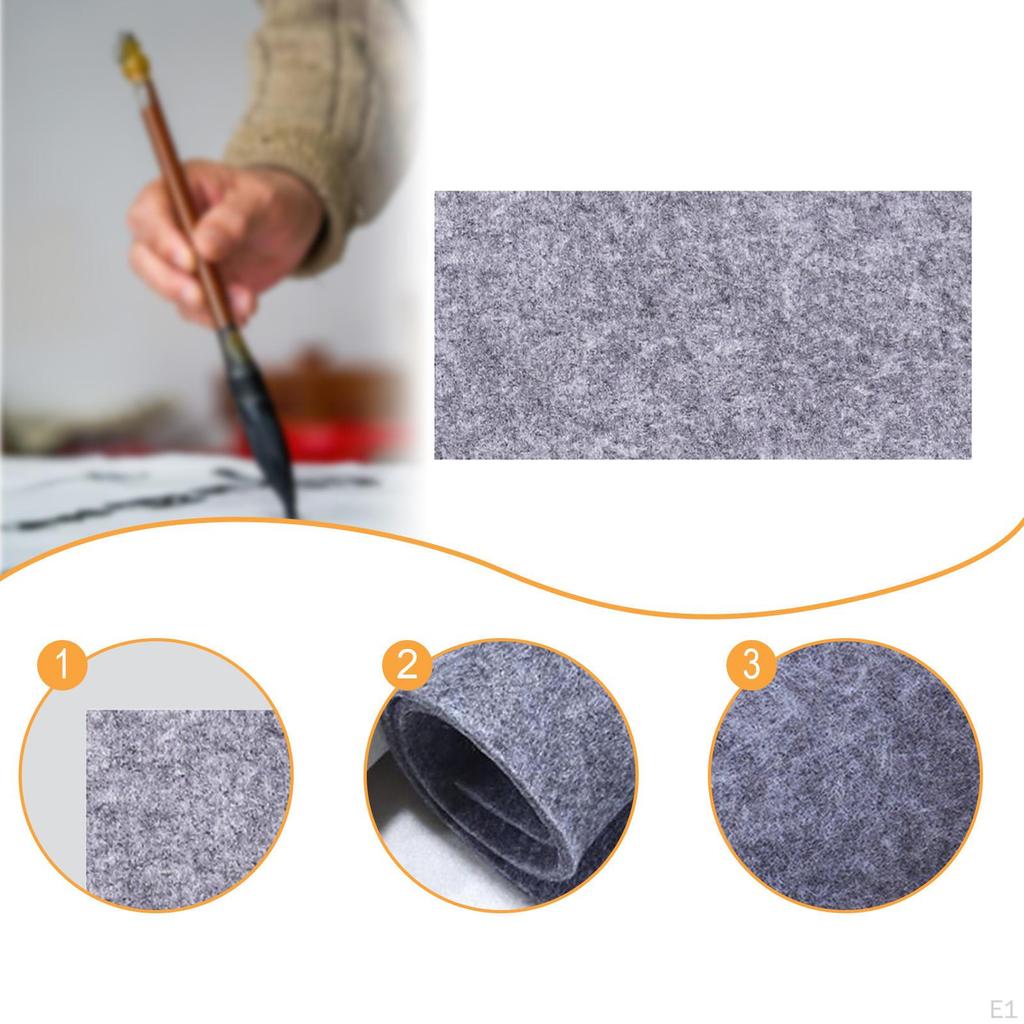 Chinese Calligraphy Drawing Felt Mat 31.50x59.06inch Handwriting Portable Painting Desk Pad for