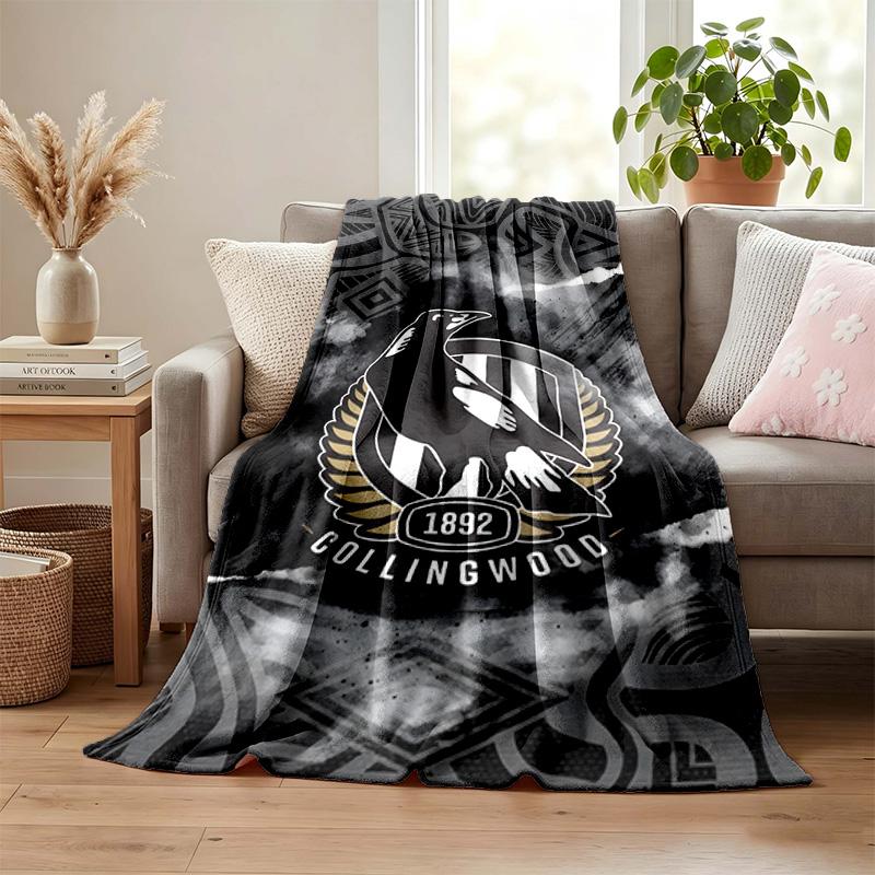 Coperta del Collingwood Football Club Coperta di Flanella Morbida Accogliente Peluche per Divano Letto Leggera Decorazione per la Casa Regali per Natale varie festività