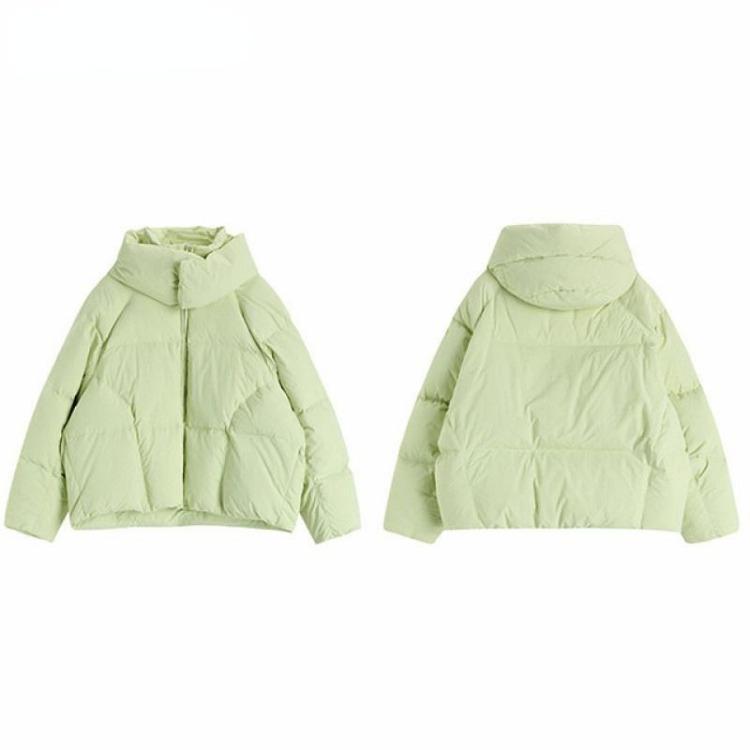 

Warm Thick Chic Hooded Parkas Winter Women Cotton Padded Loose Zippers Coats Ladies Solid Female Outwear L світло-зелений колір
