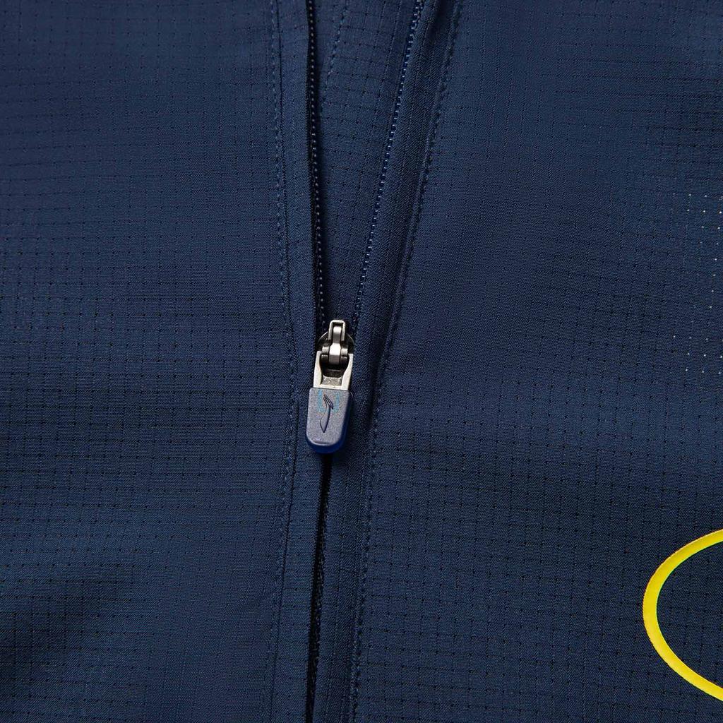 Li Ning Basketball Series Sportlich Lässig Einfach Gestreift Buchstabenprint Locker Kurzarm T-Shirt Herren Tops Tiefmarineblau ATSV023-7