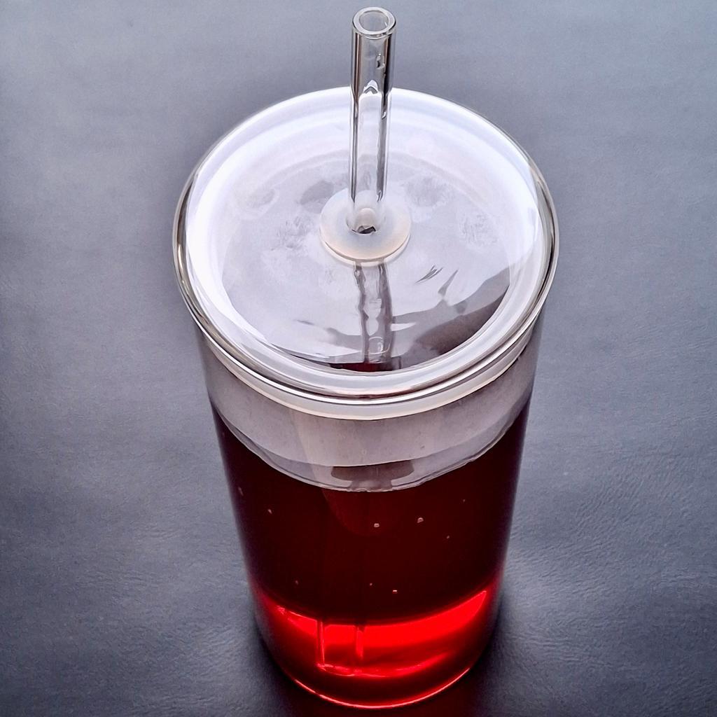 MUG GLASS BOTTLE BOTTLE WITH STRAW 600ml GLASS