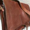 Handmade All Leather Shoulder Bag Brown(USED)