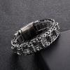 KALEN Om Mani Padmei Hum Heavy Men's Bracelet Hip Hop Vintage Punk Stainless Steel Charm Bracelet Fashion Gift Party Jewelry