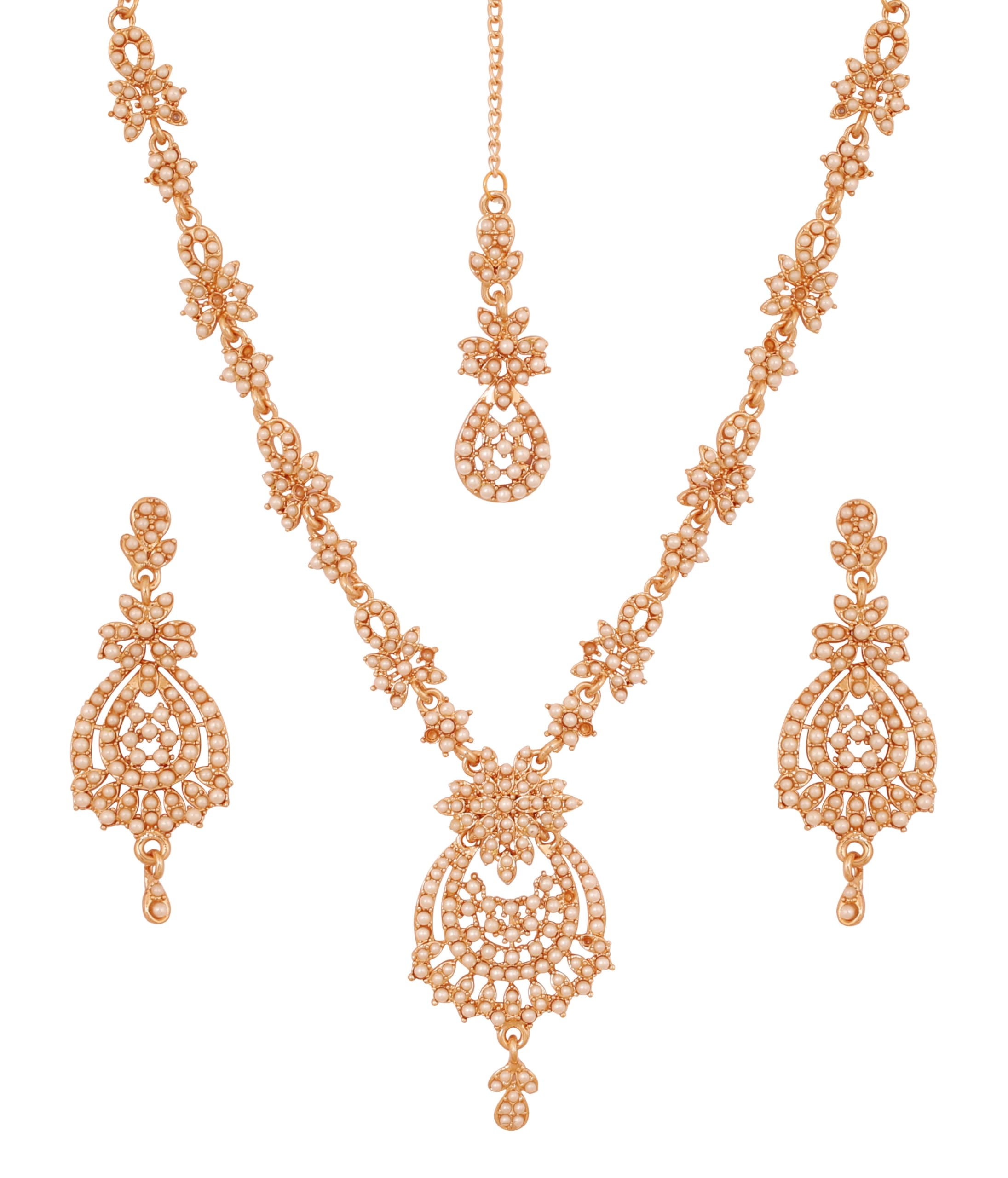 Touchstone Women s Indian Jewelry Set, Maang Tikka Wedding Guest Gold Necklace, Bollywood Jewelry Set, Pageant Elegant Prom Bride Accessory, Western