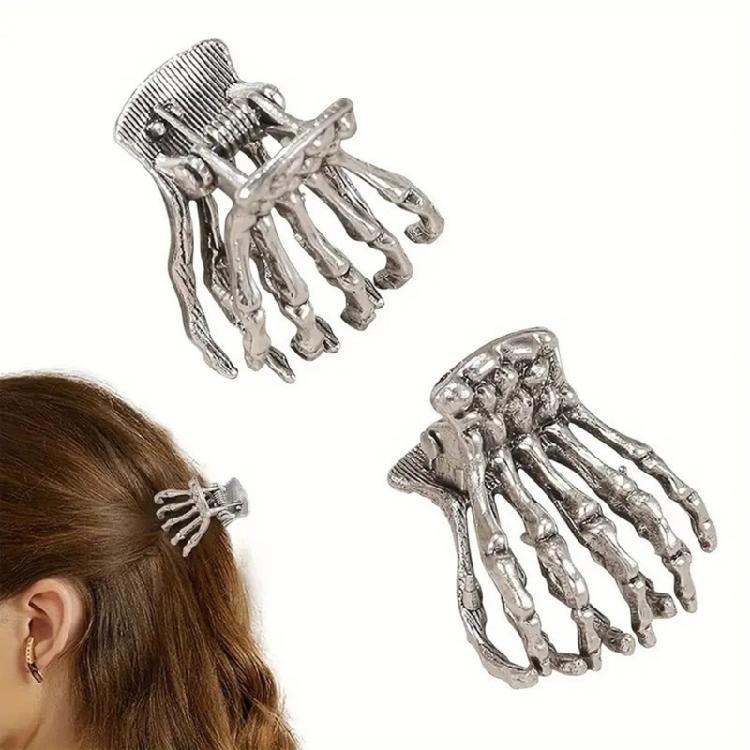 Halloween Skeleton Hair Claw Clip Ponytail Claw Barrettes Hair Adornment