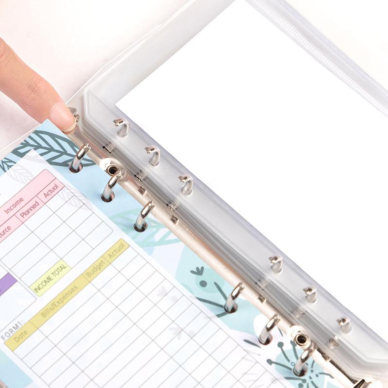 A6 Budget Planner Binder With 12 Budget Cards, 8 Ticket Pockets And Diy Stickers Portable Diy Notebook Savings Book