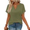 Stylish Women's Casual V,neck Short,sleeved Color T,shirt