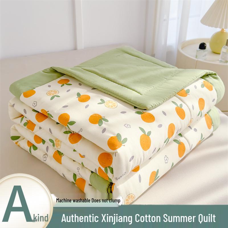 

Премиальное летнее прохладное одеяло из хлопка Синьцзян - Легкое для общежитий и кондиционирования, Идеально для мамы и малыша, Готово к подарку 100x150 cm