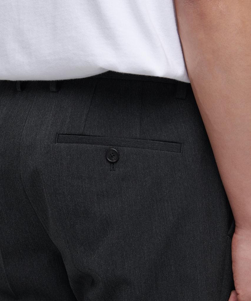 MUSINSA STANDARD Semi-Wide Slit Hidden Banding Slacks [Charcoal Gray]