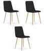 KARA Chair - Black Velvet / Wood Color Legs X 3