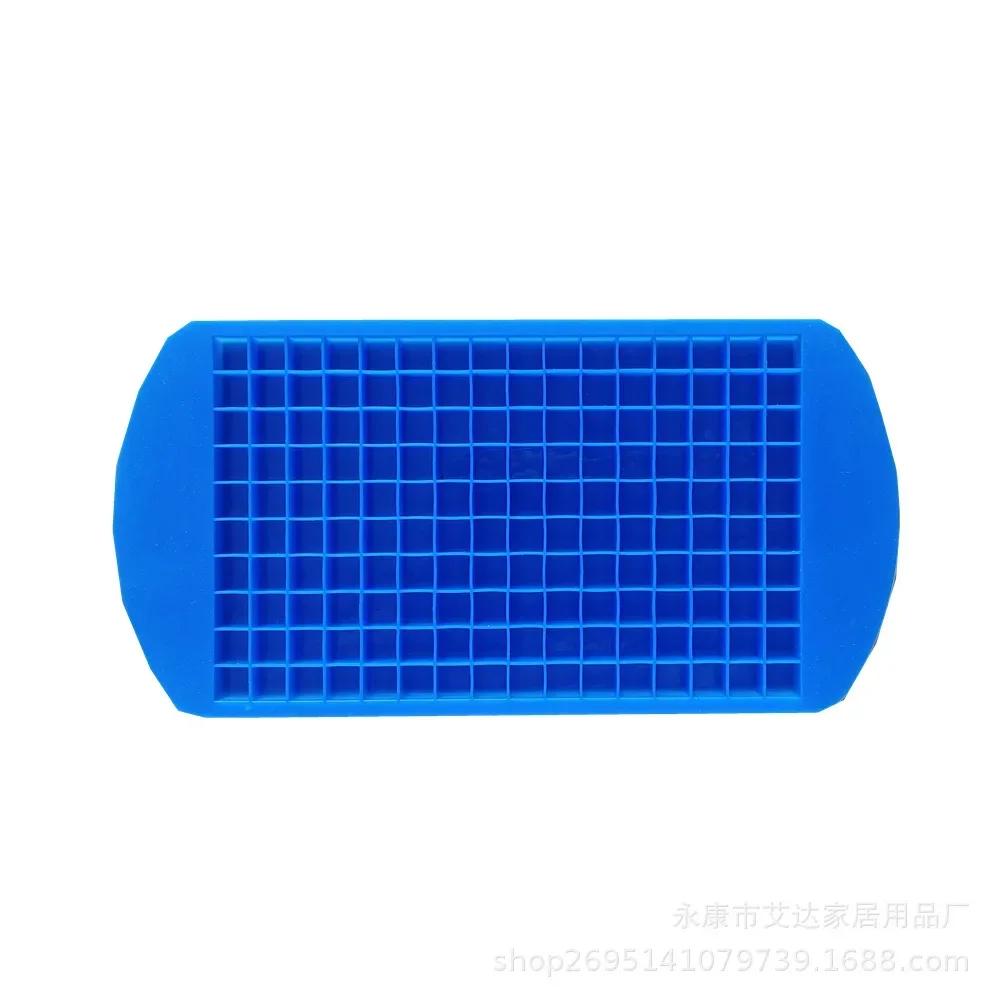 160 Grid Silicone Ice Tray Ice Cubes Foldable Ice Mold Breaker Grid Tray Small Square Mold Maker Silicone Mold