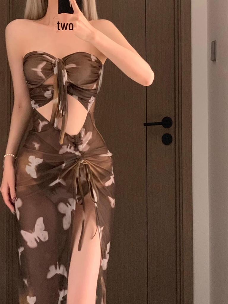 Bikini adelgazante para mujer que cubre la barriga: Traje de baño sexy de dos piezas para la playa y aguas termales