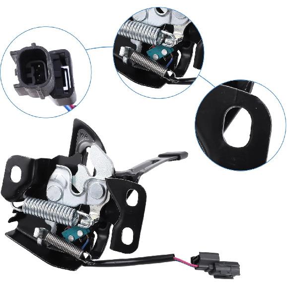 ACROPIX Auto Hood Latch Lock Assembly Replacement for Honda CR-V 2010-2011 No.74120-SWA-A12 - Pack of 1 Black