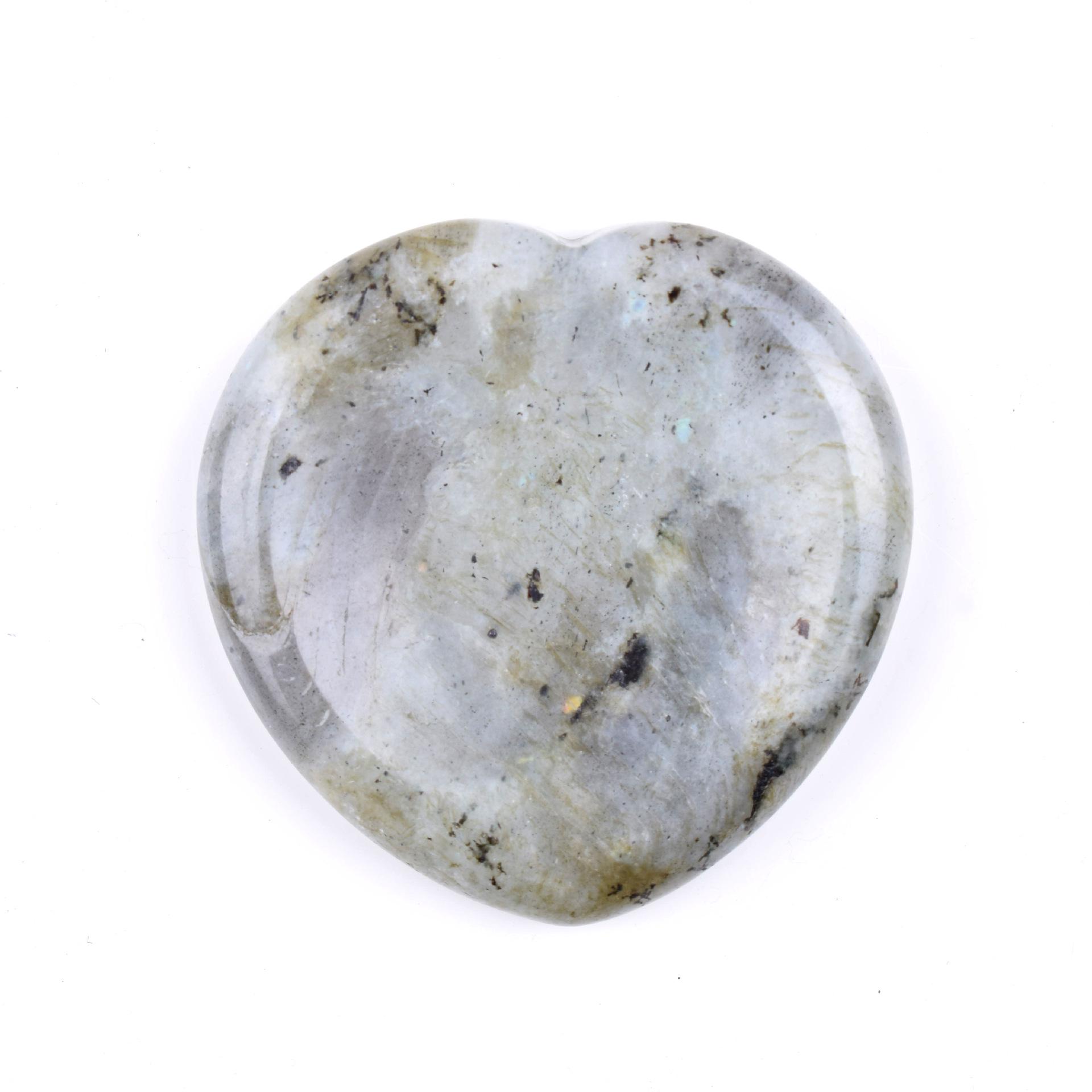 Natural Gemstone Heart-Shaped Massage Stone - Thumb and Palm Decompression Crystal Ornament