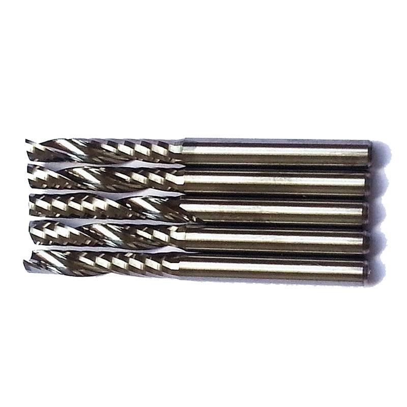 5 Pc Single Flute Router Bit For Aluminium Solid Carbide CNC Endmill 38mm //17mm