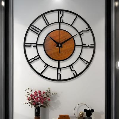 40 cm / Metall-Wanduhr für Wohnzimmer Stilvoll Neueste | Ausgefallene Große Wanduhr für Flur, Schlafzimmer, Küche, Salon