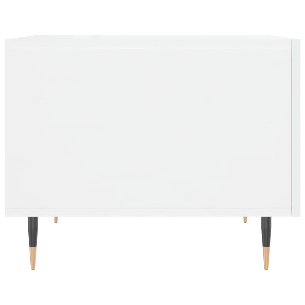 Glossy White Coffee Table 50 x 50 x 40 cm Particleboard