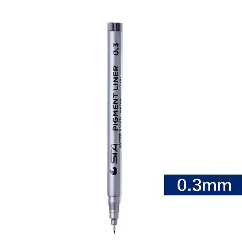 Stylo à pointe fine 0,05-1 mm – Fineliner à encre noire pour le dessin, l'esquisse et le design | Outil de papeterie professionnel, 14,1 cm