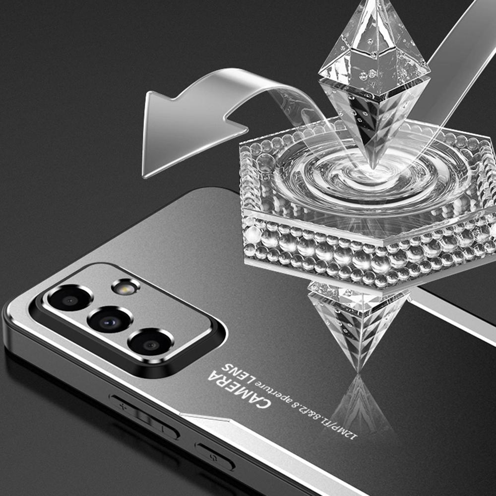 Pro Samsung Galaxy A55 5G pouzdro Hliníková slitina+TPU+PC Ochranný kryt na telefon