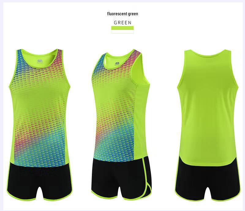 Unisex Sommer Renn Trainingsset: Kurzstrecken-, Marathon-, Leichtathletik-Anzug für Sportunterricht und Wettkämpfe
