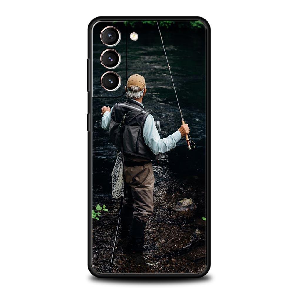 Phone Case For Samsung Galaxy S24 S23 Ultra S22 S21 S20 FE 5G S10 S10E S9 Plus S8 Soft Silicone Black Cover Carp Fishing Fish