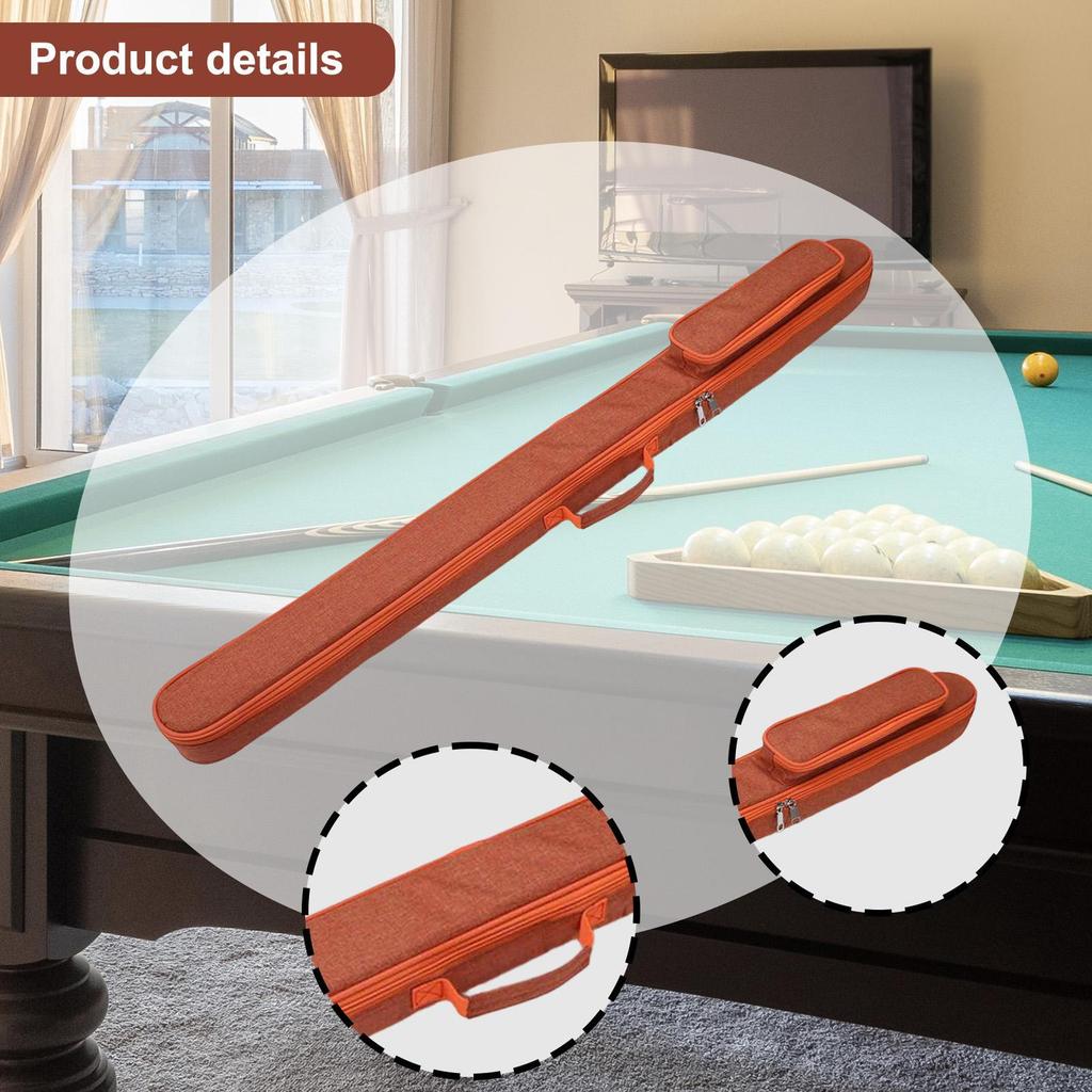 Pool Billiard Cue Sticks Resistant Organizing Storage with Zipper Pocket for 1/2 3/4 Snooker Club