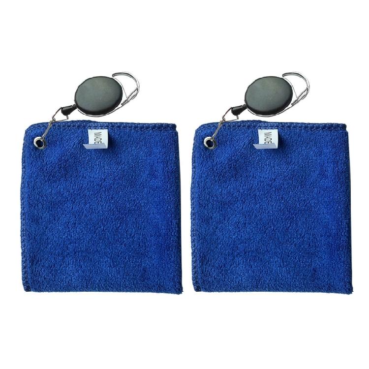 

Golfs Club Cleaning Towel Cleaning Cloth with Buckle Water-Absorption Wipe Cloth синій