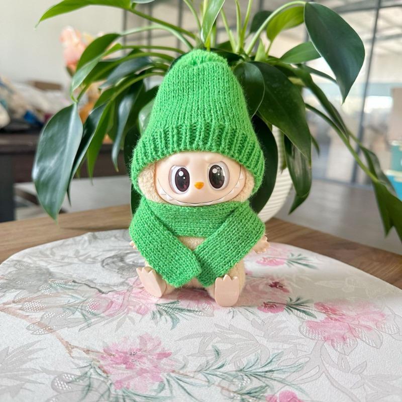 Only clothes for 15-17CM LABUBU v1v2 doll clothes outfit striped series sweater autumn and winter clothes for manual ear-drooping rabbit