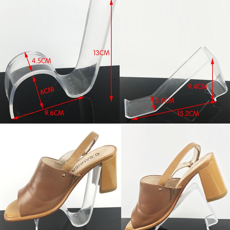U Shape Acrylic Shoe Display Stand Shoe Holder Shoe Store Display Riser Stand High Heel Sandal Display Home Shoe Storage Rack