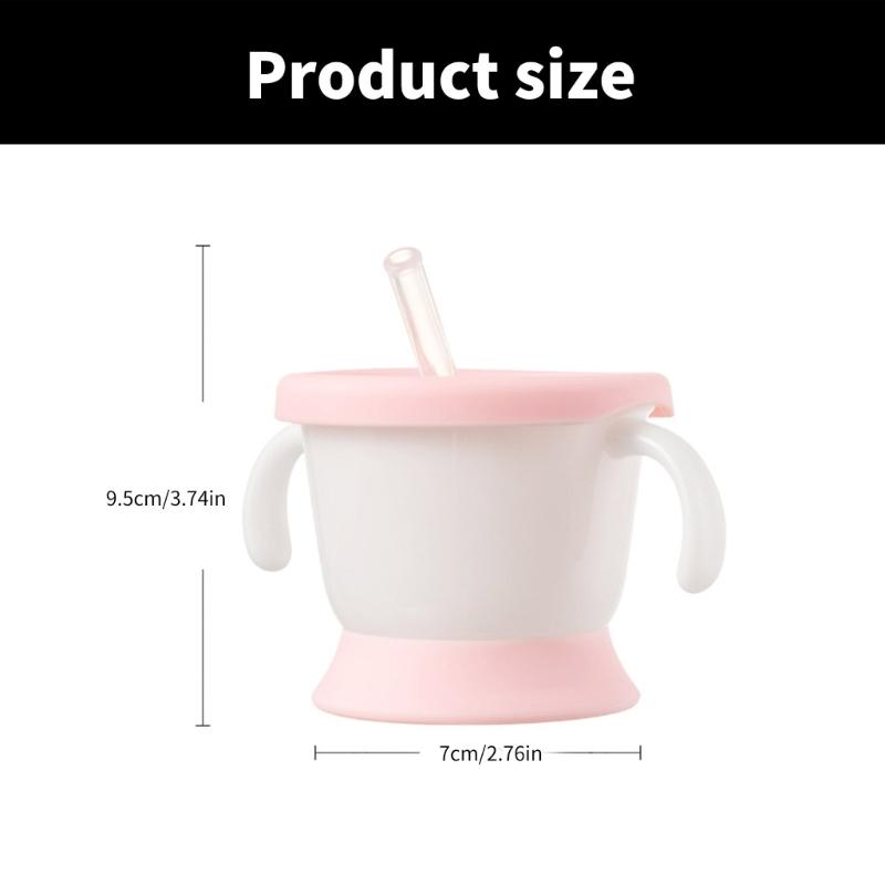 Baby Straw Cup Spoutless Transition Cup Leak Proof Training Cup Water Drinking Cup for Infant Toddler 1-6 Year