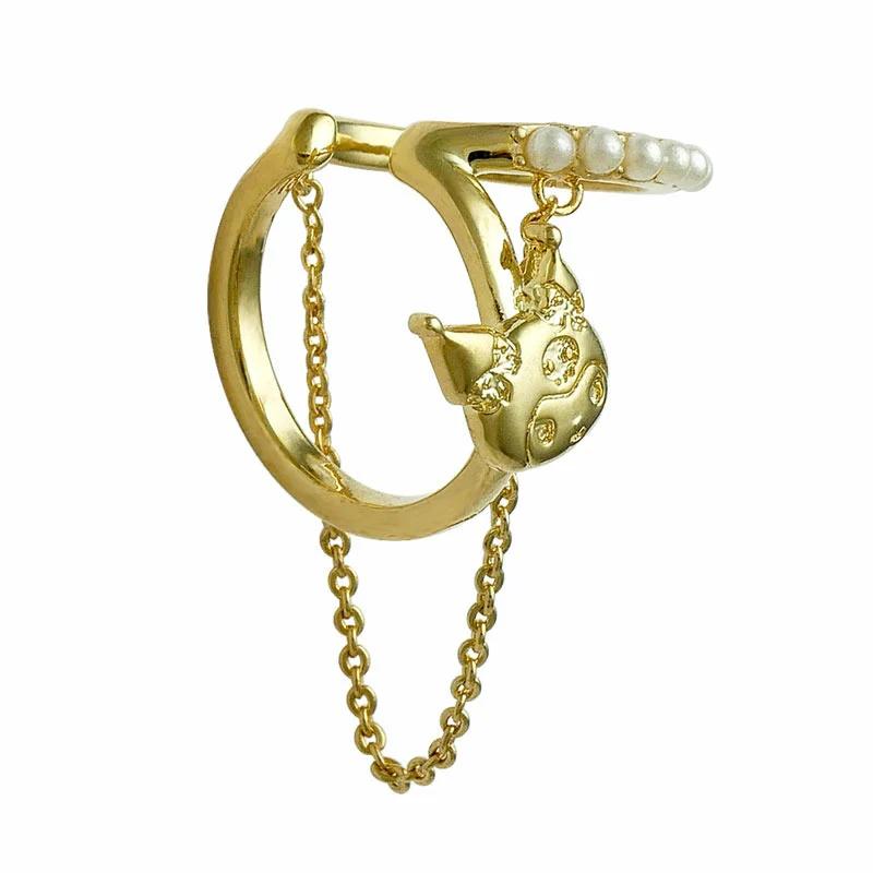 Sanrio KUROMI Double Ear Cuff A Gold Japan NEW Sanrio Characters
