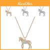Delightful Colorful Rainbow Horse Pendant Necklace Featuring A Playful Cartoon Style