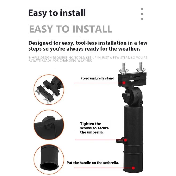 Adjustable Golf Trolley Umbrella Stand Clip Replacement Universals Golf Cart Umbrella Holder Stroller Umbrella Stands