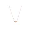 Swarovski Lifelong Bow series sweet two-color bow necklace women's rose gold plated 5440636